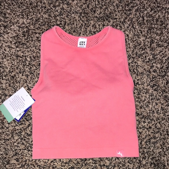 JoyLab Cropped Fit Mesh Back Tank Bralette Pink Size XS | NWT - Picture 1 of 5